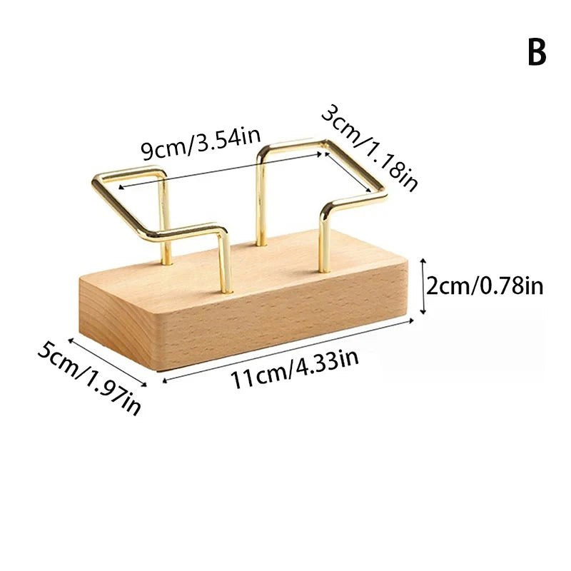 WoodDesk Card Holder Organizer Stand