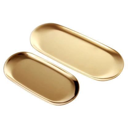 GoldenAura Stainless Steel Organization Tray
