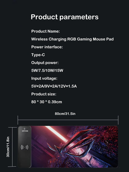 GlowCharge 15W RGB Wireless Pad