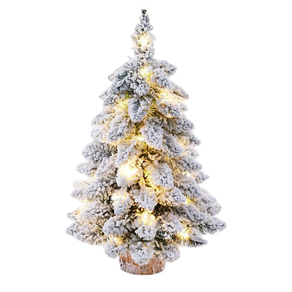 Snow Flocked Tabletop Christmas Tree | 45 cm with LED Lights