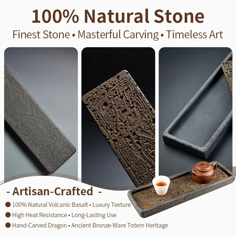 Volcanic Basalt Dragon Tea Tray