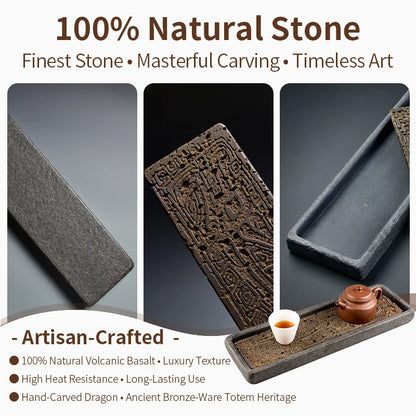 Volcanic Basalt Dragon Tea Tray