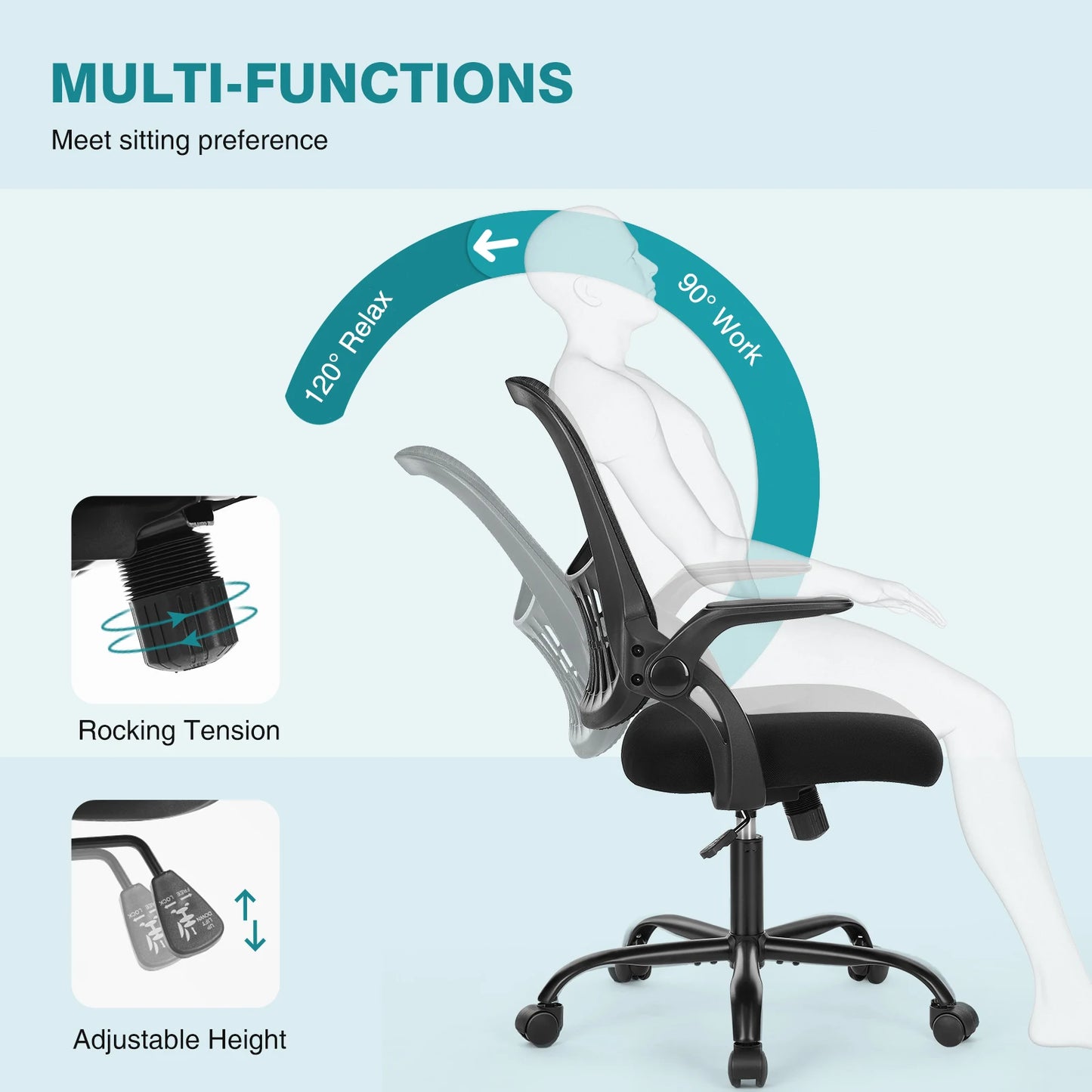 Ergonomic Mesh Backrest Desk Chair