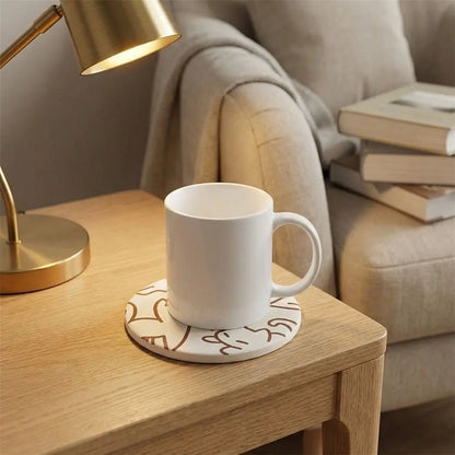 Cartoon Cat Diatom Mud Coaster