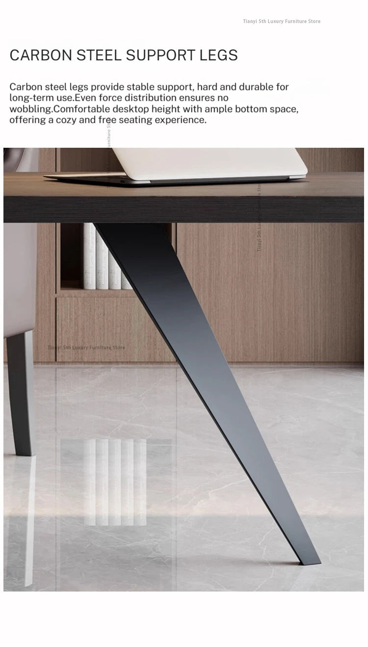 Milano Italian Minimalist Solid Wood Office Desk