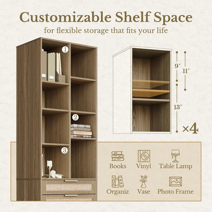 Sterling 48" Standing Desk & Bookshelf Set