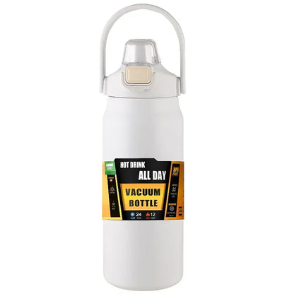 800ml Stainless Steel Thermos Mug with Straw