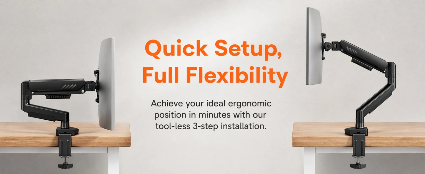 Kyspho Tool-Free Monitor Arm