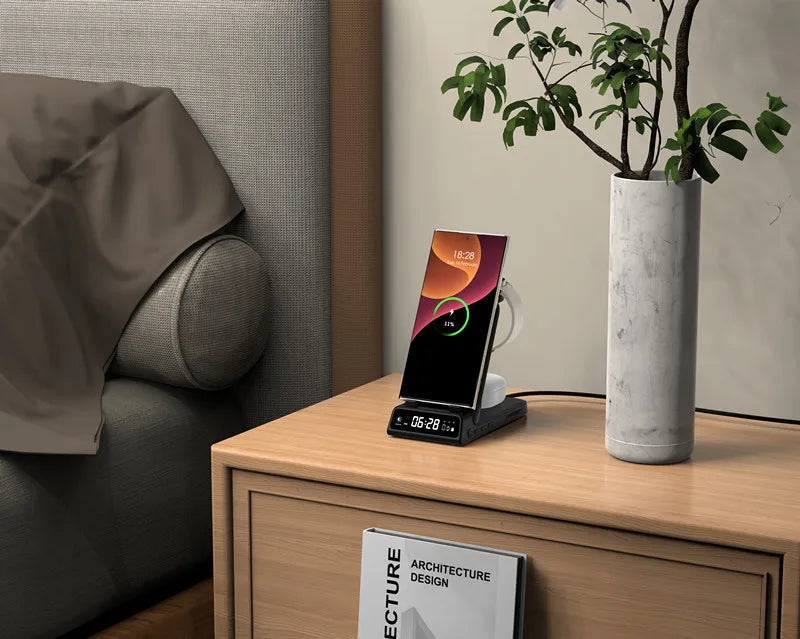 ChronoCharge Foldable 3-in-1 Wireless Charging Station