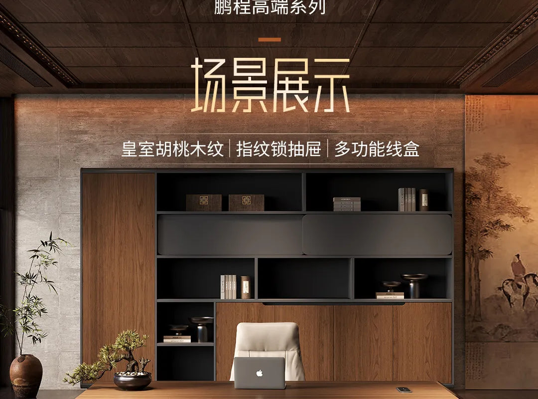 Designer Italian Solid Wood Executive L-Shaped Desk