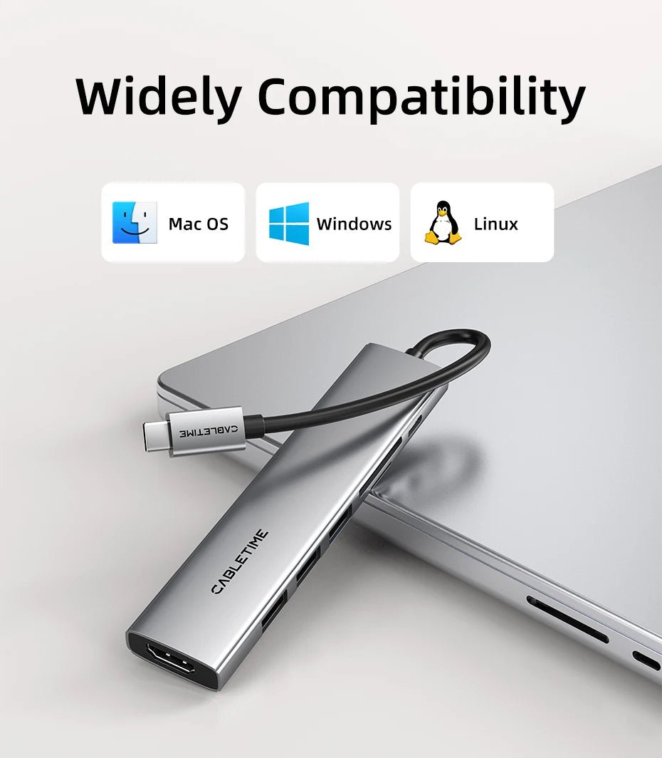 CABLETIME 7-in-1 USB-C Hub