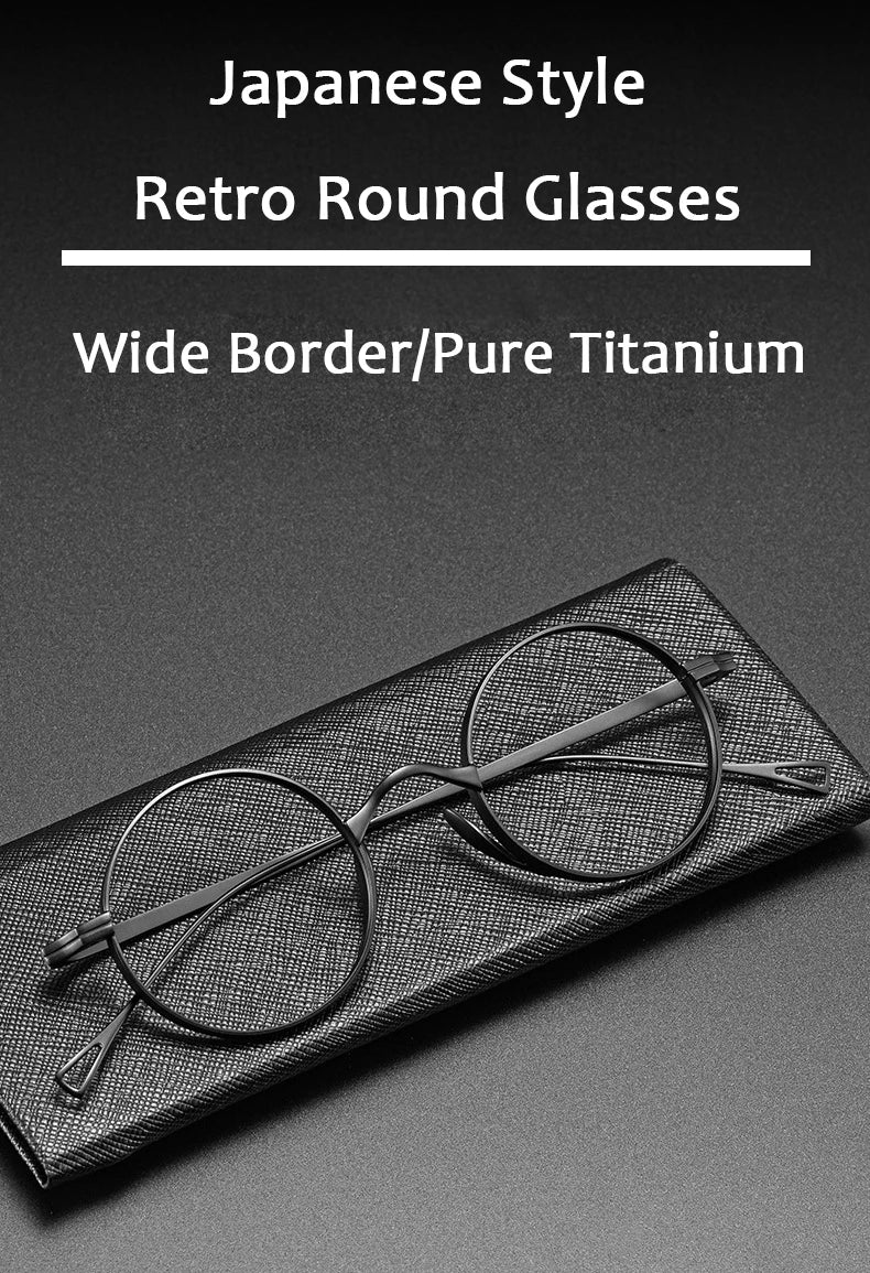 Titanium Retro Round Glasses