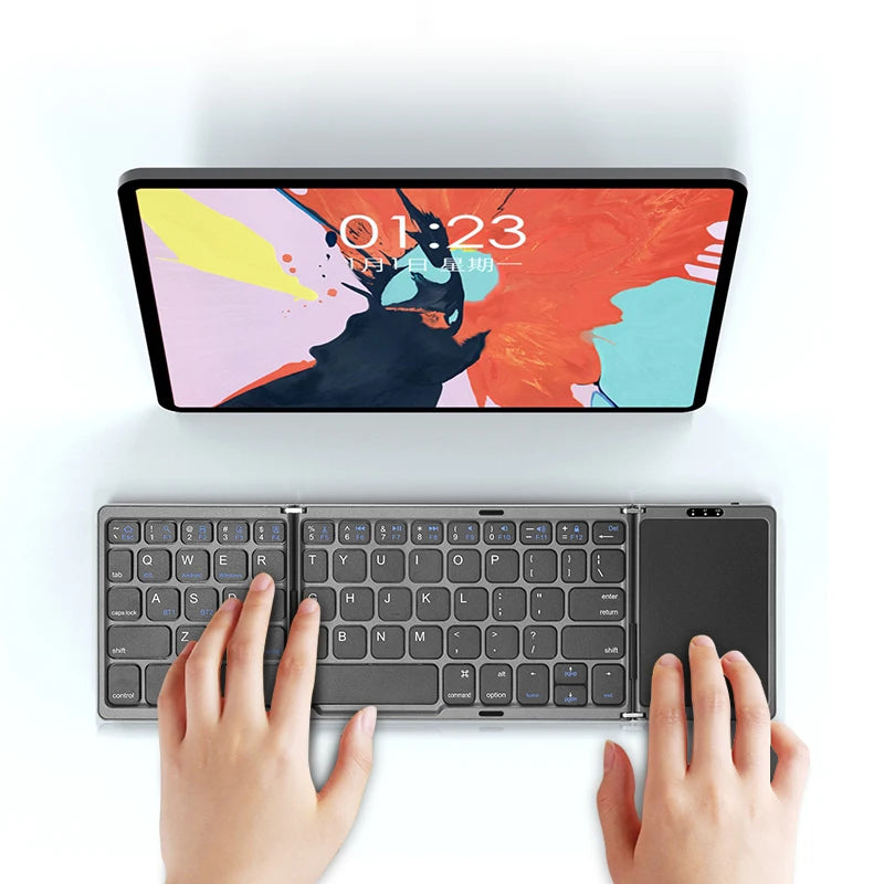 Mini Folding Bluetooth Keyboard + Touchpad