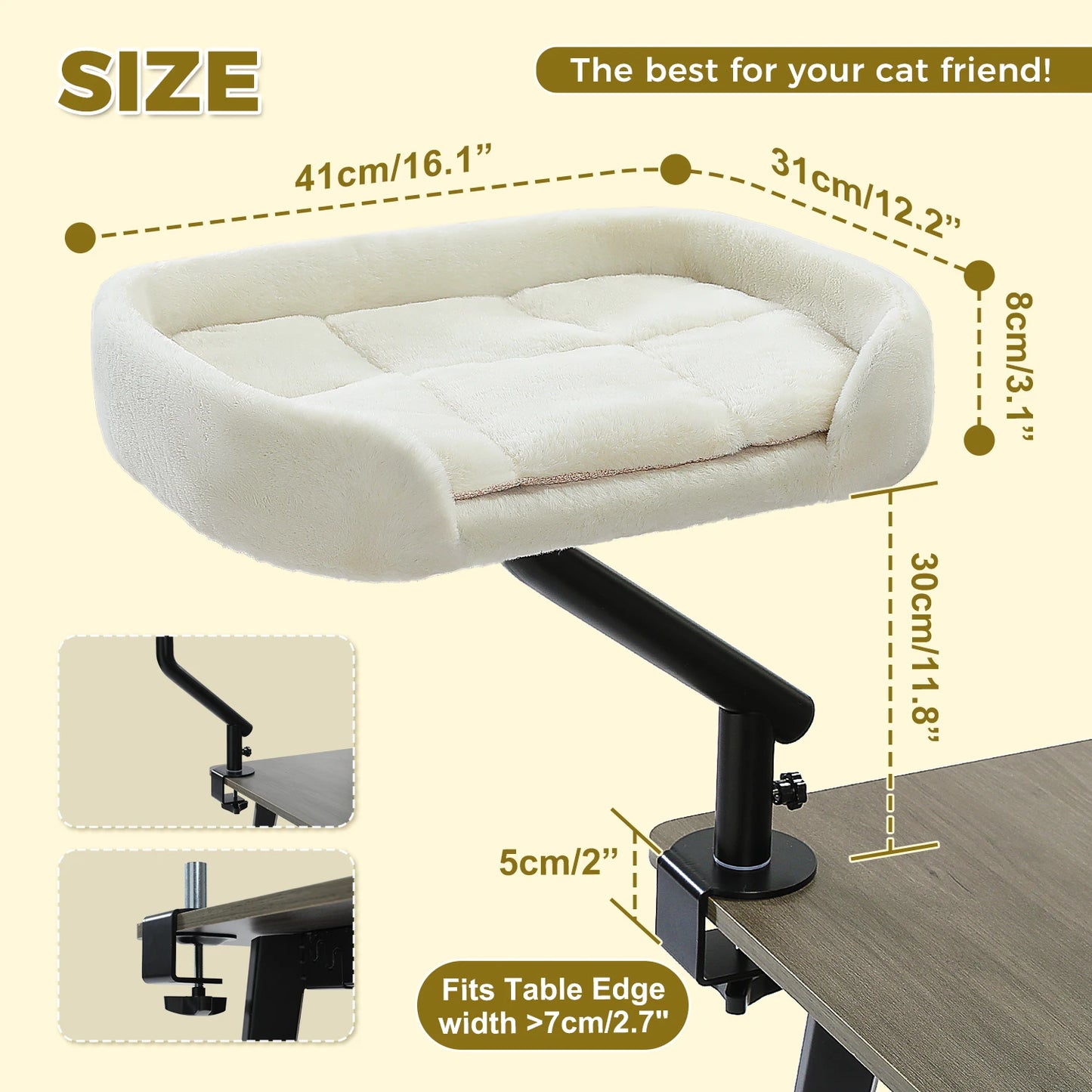 360° Rotatable Cat Desk Bed