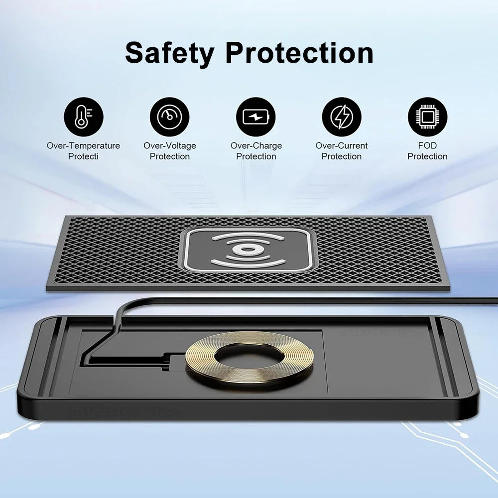 Anti-Slip Fast Car Charging Pad