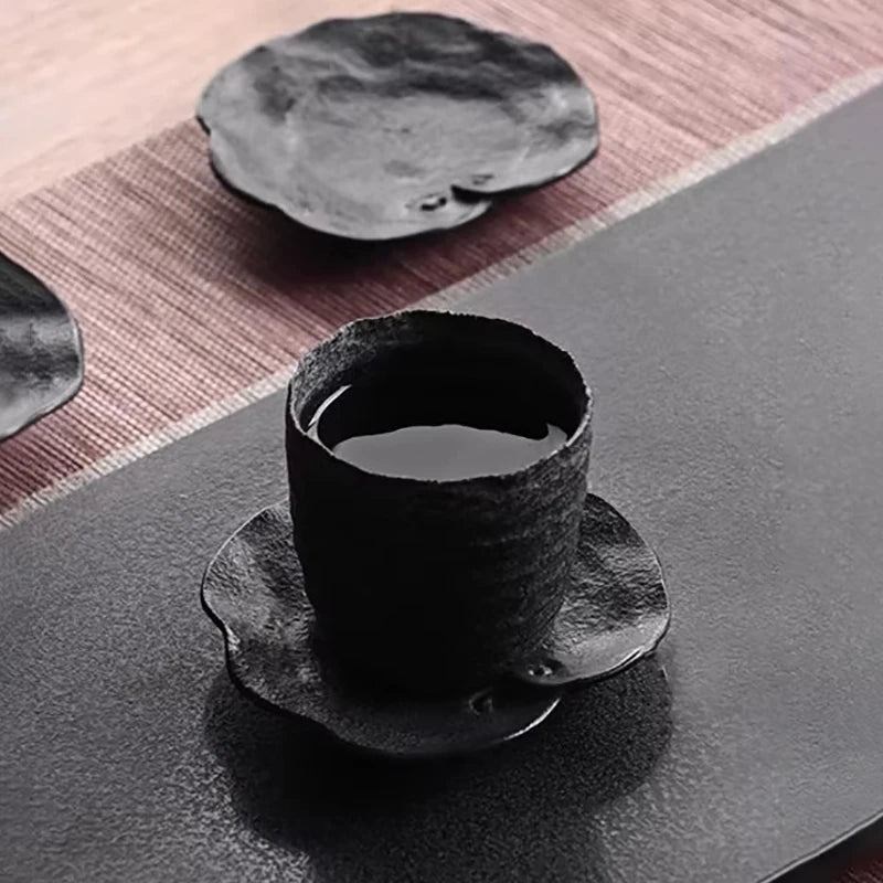 Hand-Carved Basalt Coaster