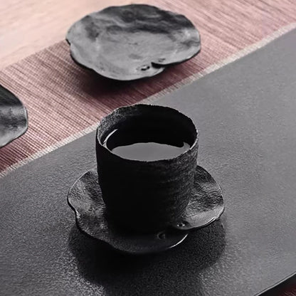 Hand-Carved Basalt Coaster