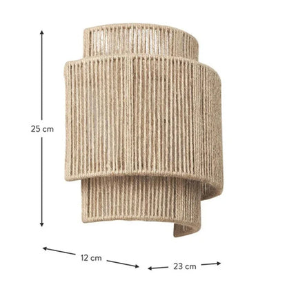 RattanGlow Handwoven Wall Sconce