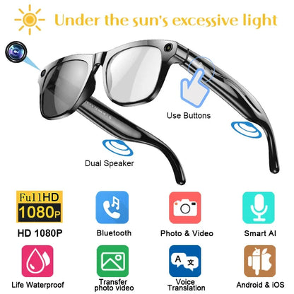4K AI Smart Glasses with Camera & Translator