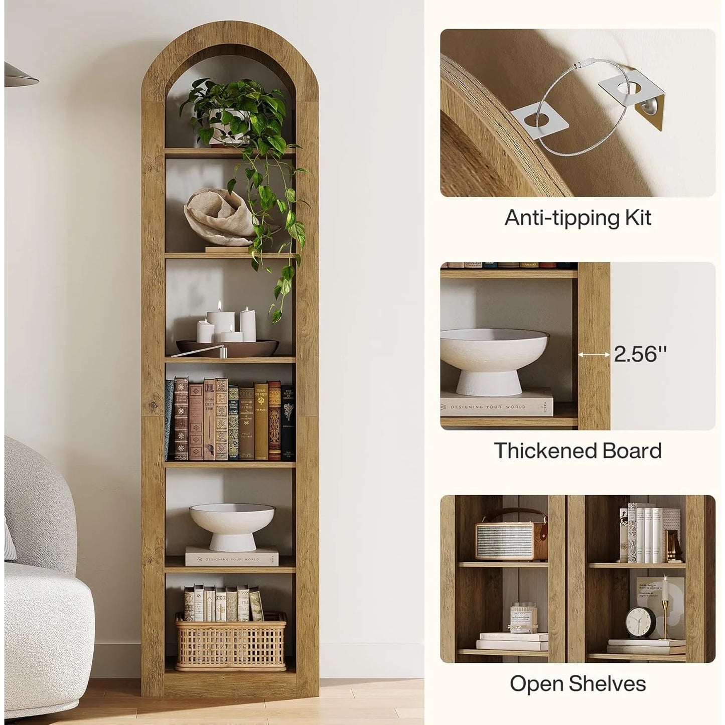 Everley Arched Bookshelf
