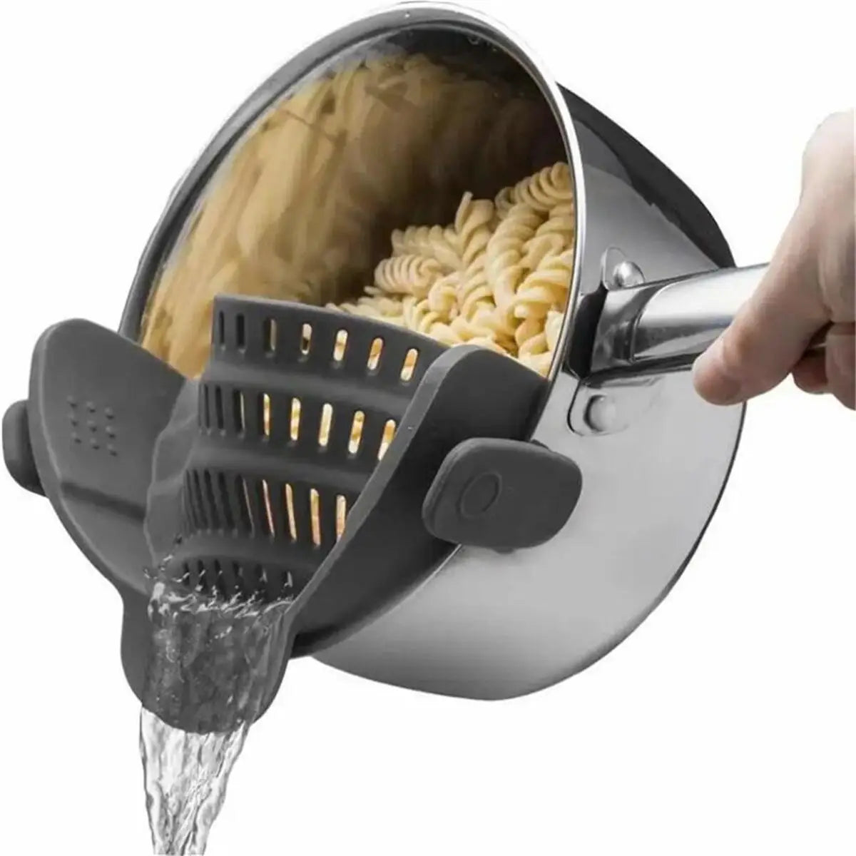 Clip-On Pot Strainer for Pans & Bowls