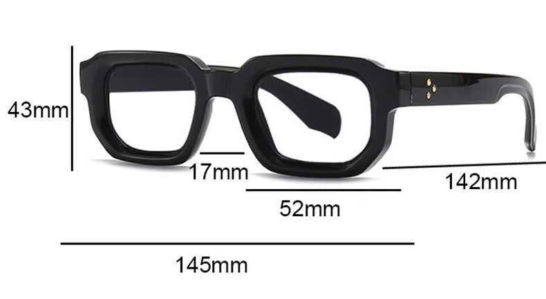Black Square Anti Blue Light Glasses