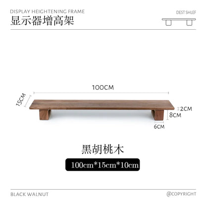 Black Walnut Adjustable Desk Riser