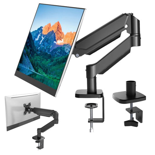 Gas Spring Dual Monitor Mount