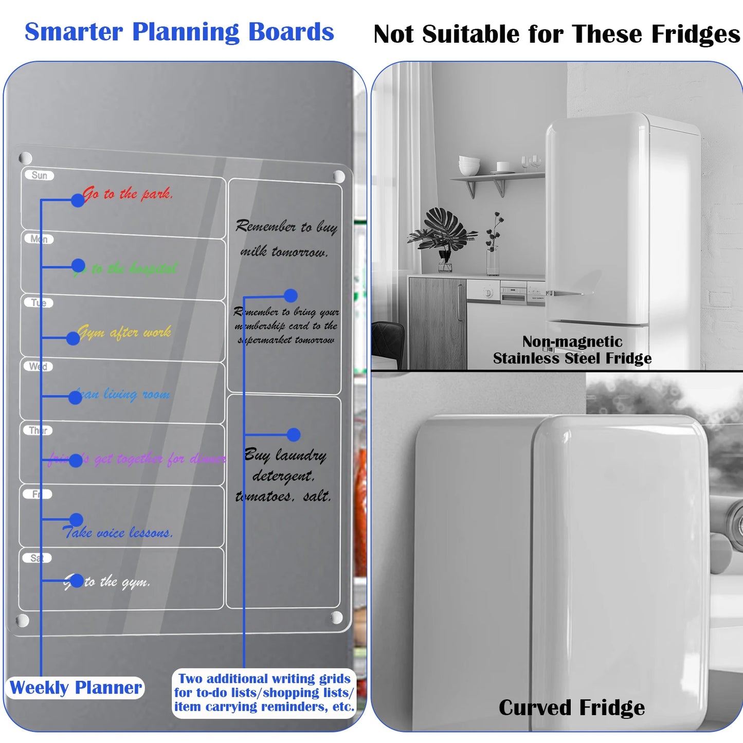 MagPlan Acrylic Fridge Calendar Board