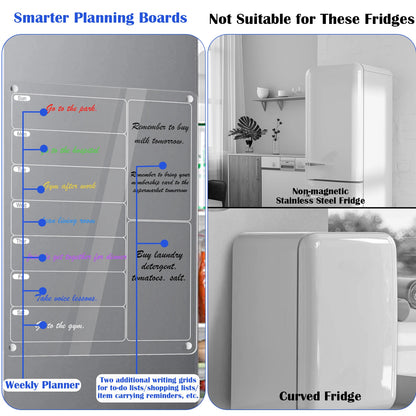 MagPlan Acrylic Fridge Calendar Board