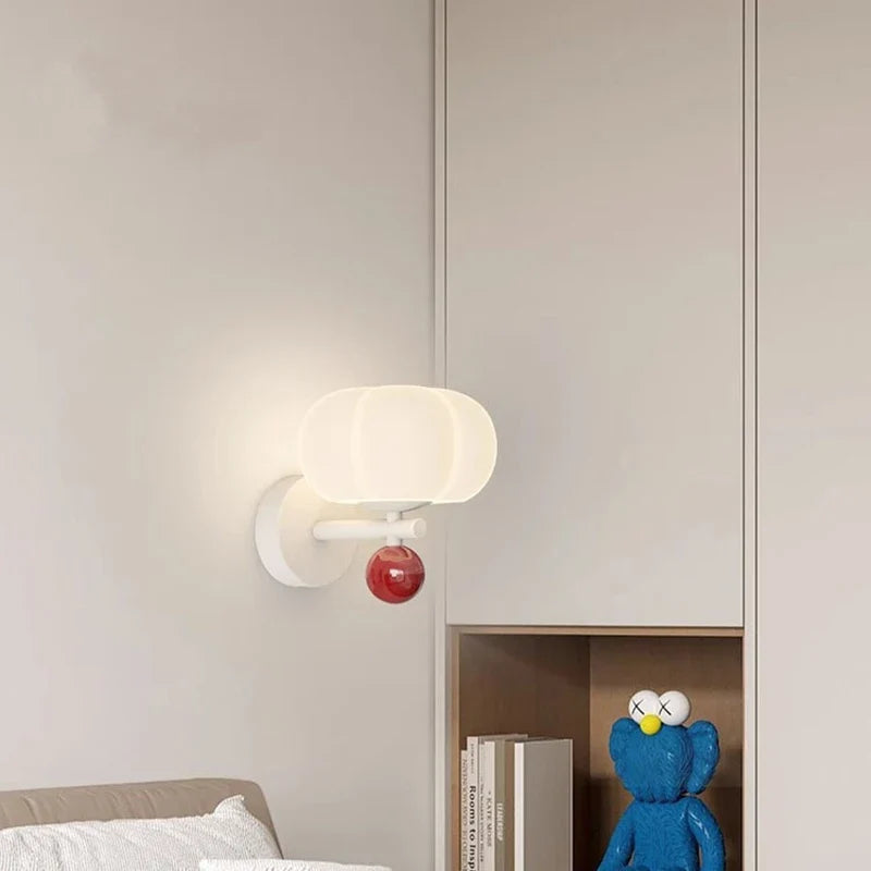 Colourful Pumpkin Glass Wall Sconce