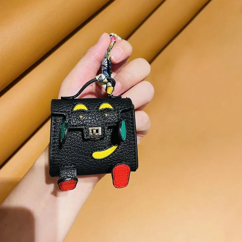 Mini PU Leather Earbud Case Charm
