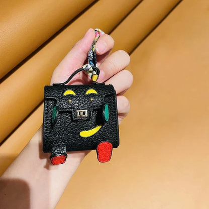 Mini PU Leather Earbud Case Charm