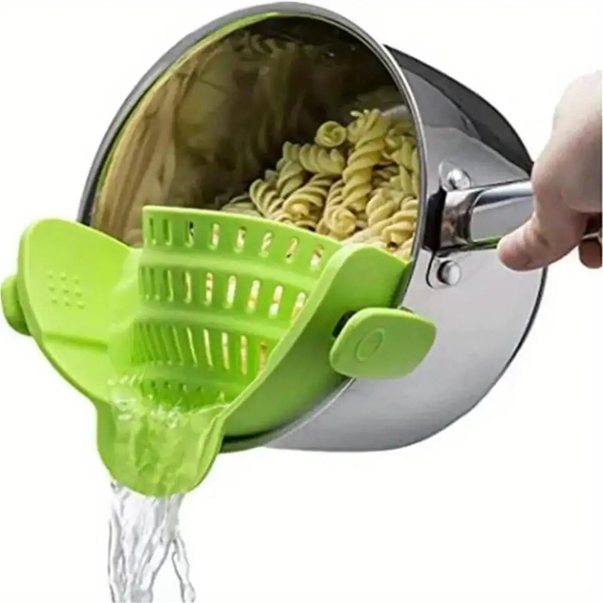 Clip-On Pot Strainer for Pans & Bowls