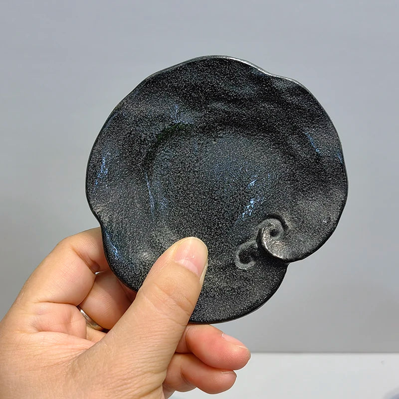 Hand-Carved Basalt Coaster