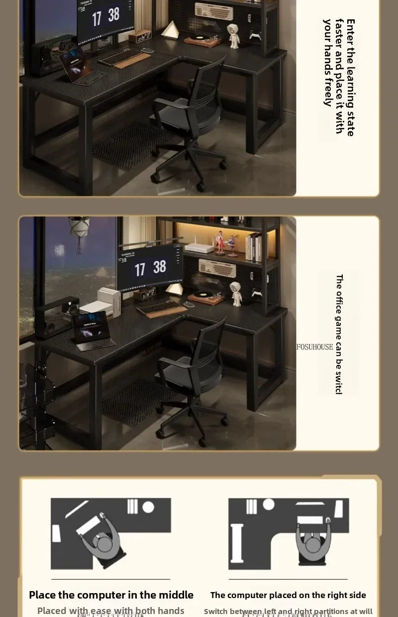 Integrated Bookshelf Writing Desk