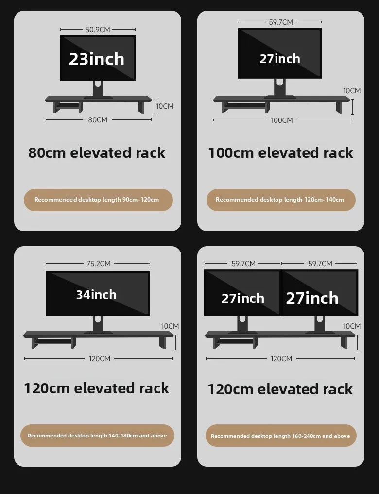 DeskMaster Modular Monitor Riser & Workspace Organizer