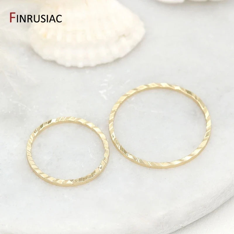 Gold Plated Jewelry Ring Connectors, 10Pc