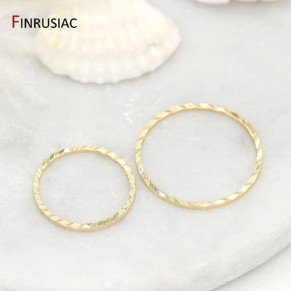 Gold Plated Jewelry Ring Connectors, 10Pc