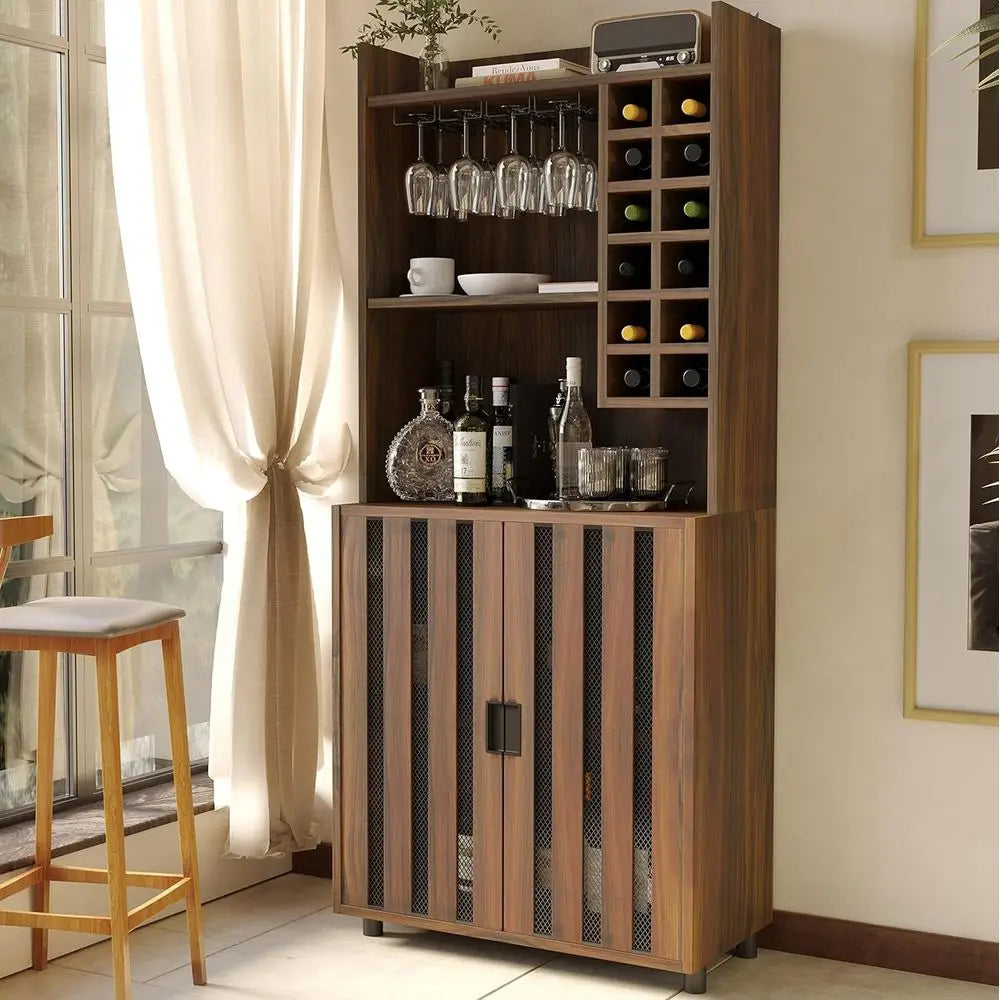 Tall Wine Bar Cabinet
