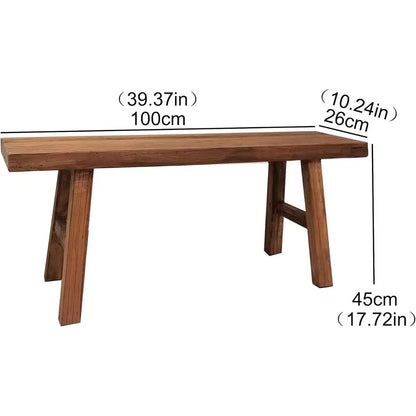 Solid Elm Entryway Bench