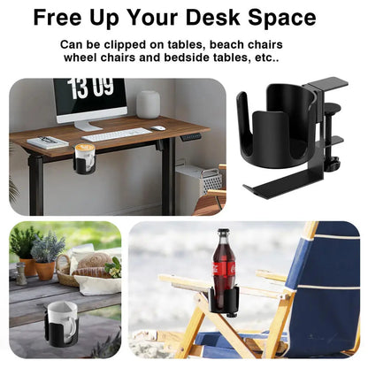 Spill-Proof Clamp Desk Cup Holder