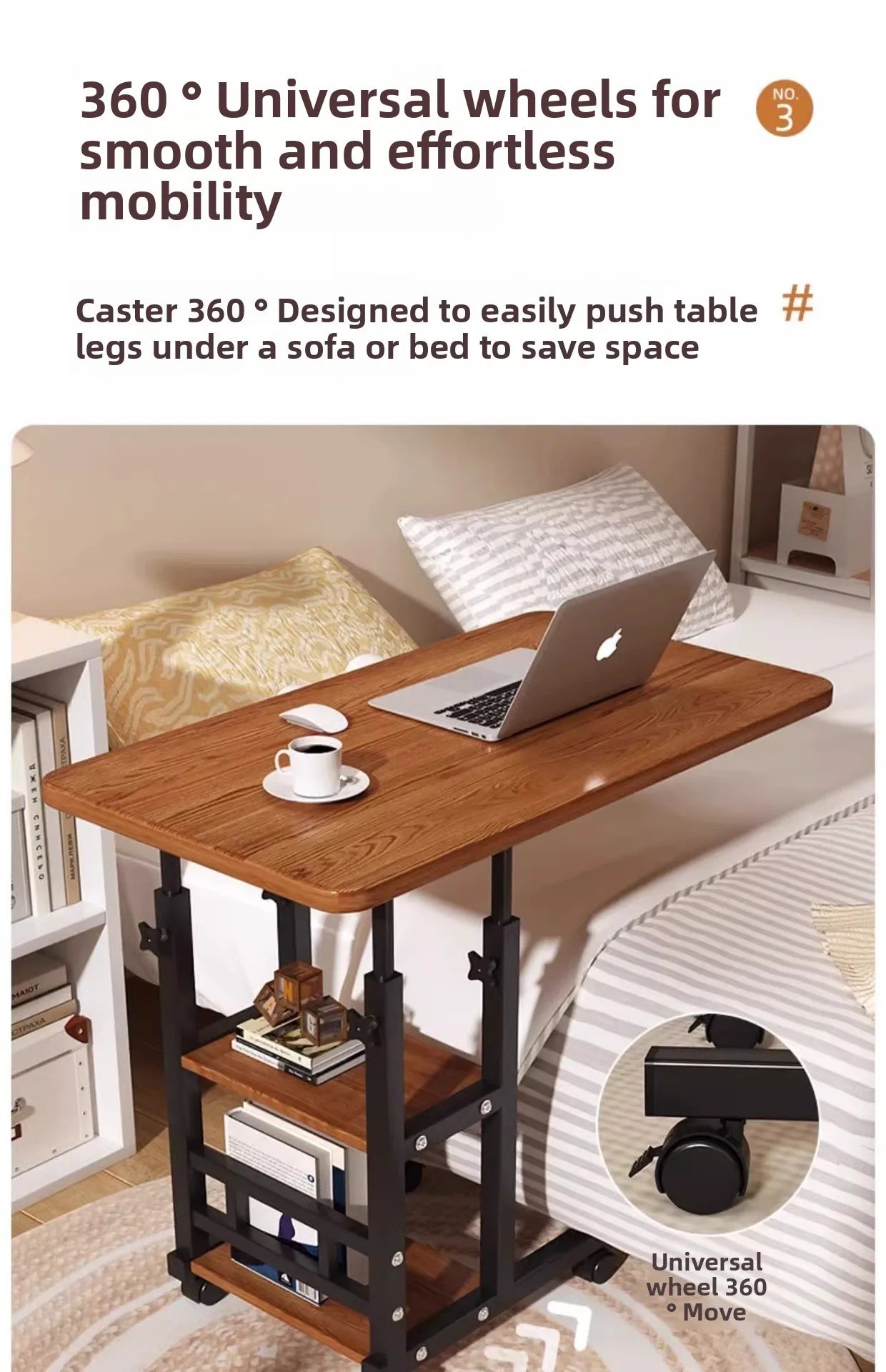 FlexDesk Laptop Bedside Table