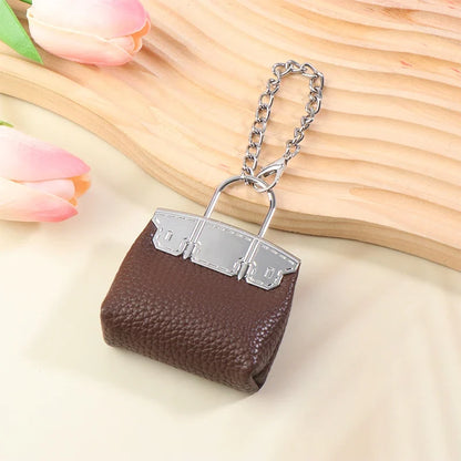 Mini Birkin-Style Bag Charm Keychain