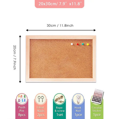 WoodFrame Cork Memo Wall Board