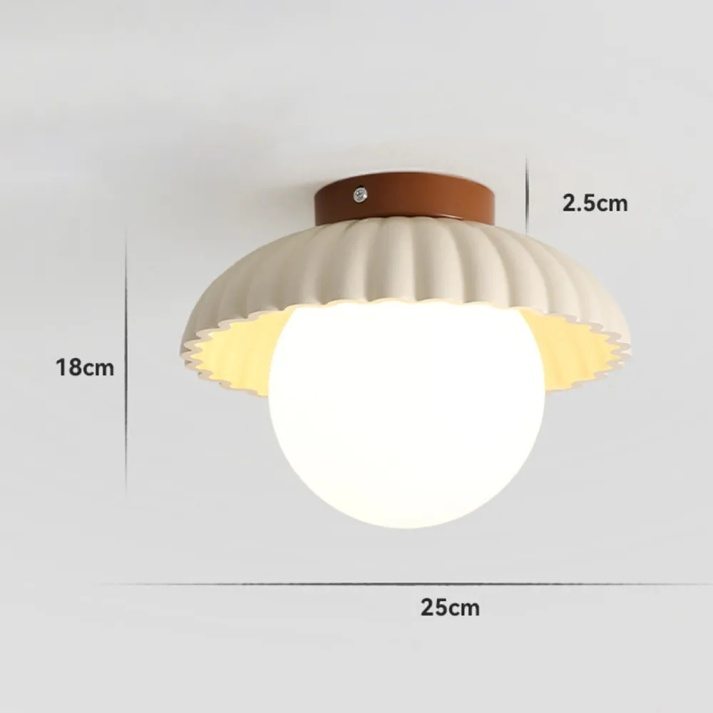 Iron & Frosted Glass Hallway Light