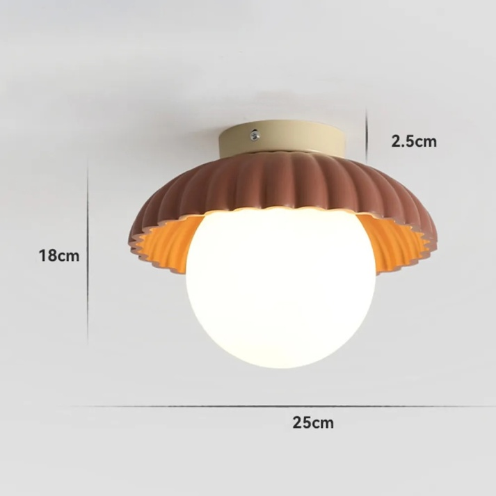 Iron & Frosted Glass Hallway Light