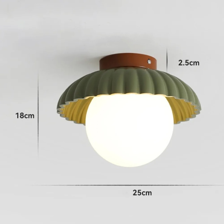 Iron & Frosted Glass Hallway Light