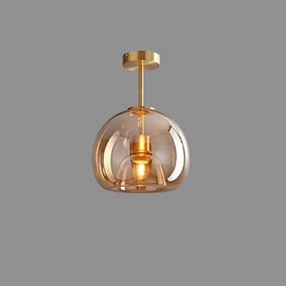 Nordic Glass Ball Semi-Flush Light