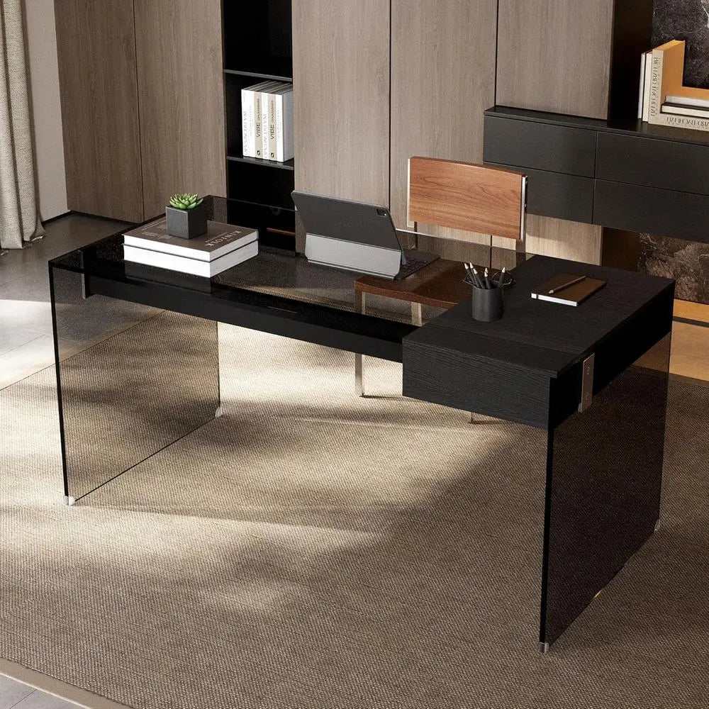 Vantry Tempered Glass Desk